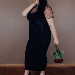 Shein curve midi dress